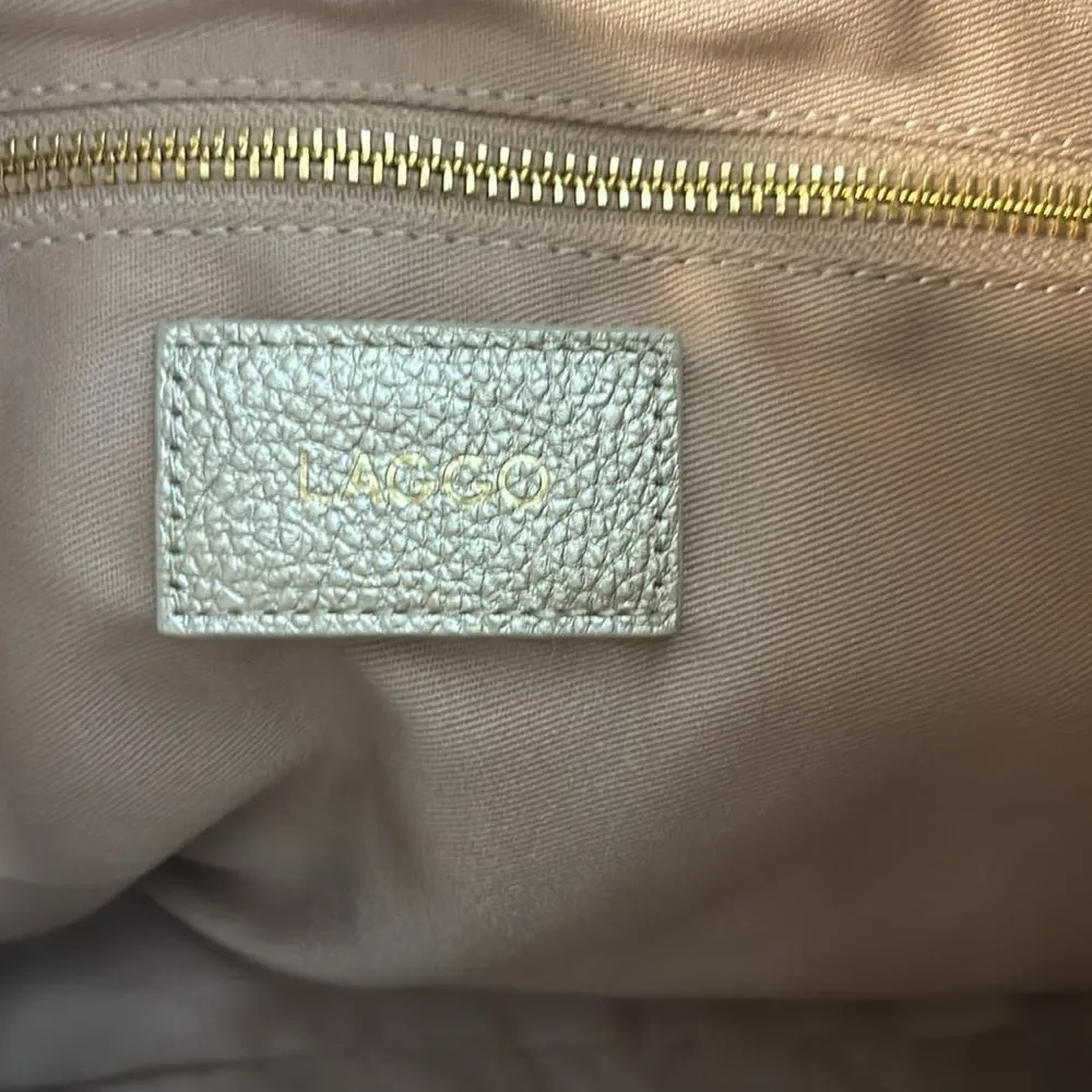 Laggo Genuine Leather Gold  Bella Hobo Bag / Excellent